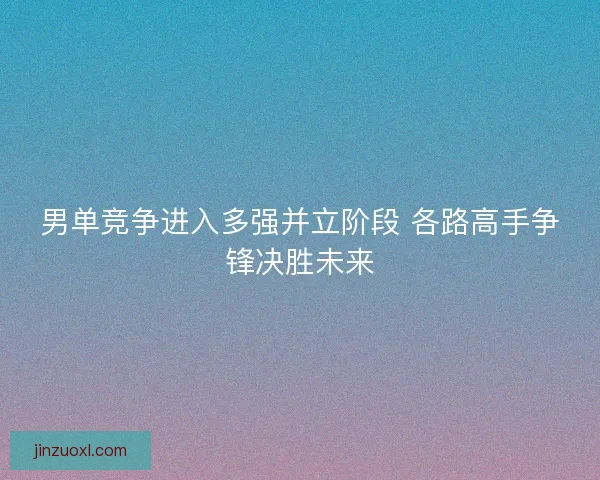 男单竞争进入多强并立阶段 各路高手争锋决胜未来 男单竞争进入多强并立阶段 各路高手争锋决胜未来